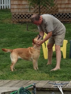 Buttercup, our boat neighbor's pup, became our good buddy.