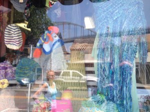 Frank caught this very view while taking a picture of a textiles gallery for his daughter