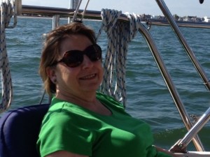 Ems sister, Triana, celebrating her last day of school (teaches 6th grade) with an evening sail!