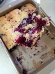 No, I am NOT eating the coffee cake right out of the pan! Okay, maybe a little bit . . . 