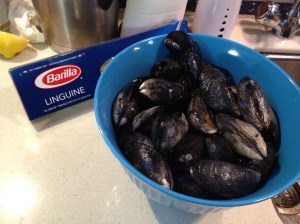 Mussels and Linguine . . . it's what's for dinner!