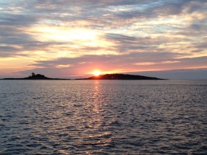 Sun rising as we left! Forgot to put on the improved sunrise playlist.