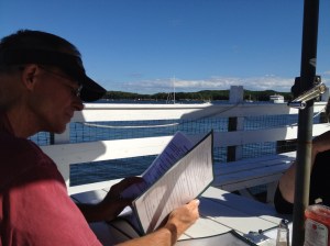 Dinner overlooking the harbor at Castine.