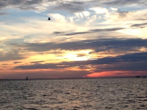We anchored in Sandy Hook, totally spent from our overwhelming day!