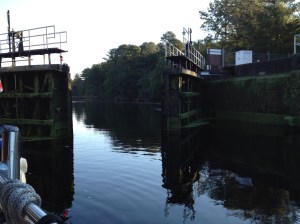 The gates closing behind us.