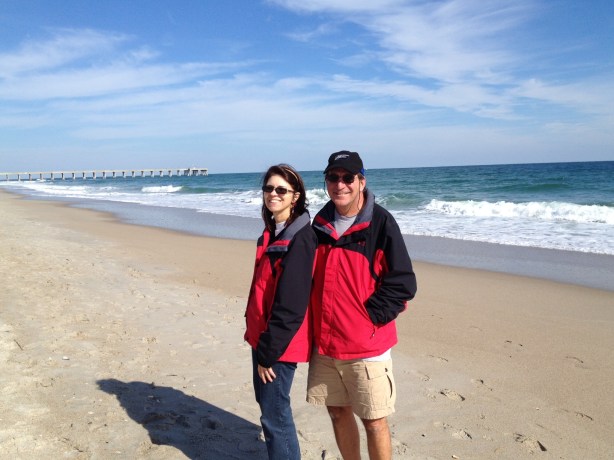 And look who we found wandering the beach! Annette and Anthony!