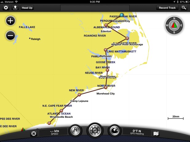Our path through North Carolina