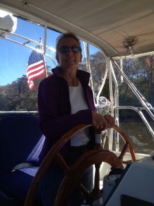 Ems at the helm in on the way to Georgetown, SC.