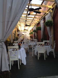 One of the many thriving restaurants in town.