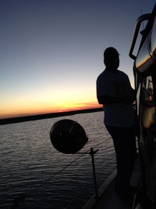 Anthony and Annette aboard Magnolia had us over for burgers on the grill! A short dinghy ride away.