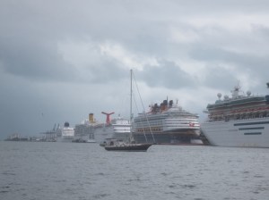 I'd rather be on Eleanor Q than on one of these cruise ships! (Picture by Magnolia)