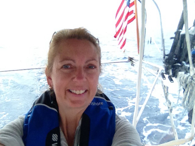 Ems on watch and feeling pretty good with Bimini in sight!