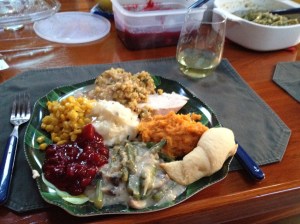 There was no skimping on Thanksgiving dinner just because it was on a boat! We worked our two galleys hard, and here are the results!