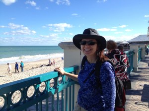 Annette looking out at the beach during our ladies day outing.