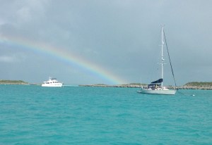 There were a couple of little showers lurking around the area and this rainbow formed right by Magnolia.