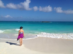 What a beautiful place to walk . . . so many shades of blue.