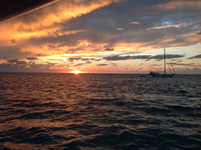 Sunset at anchor in Big major Spot