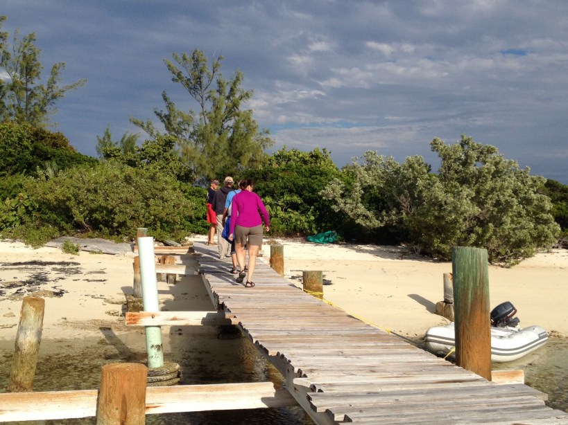 Walking around Little Farmers Cay