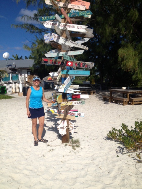 Here is the hub of activity . . . The Chat 'n'Chill on Volleyball Beach. This is their iconic sign.