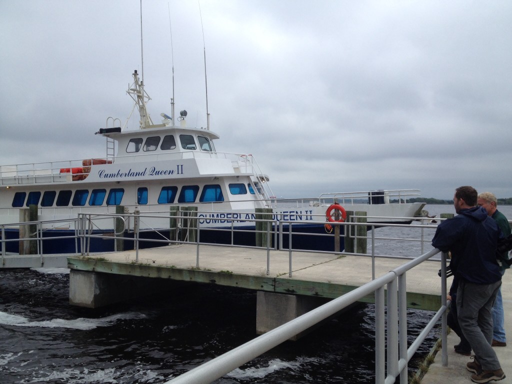 This is the ferry that brings visitors over from St. Mary's - the main means for people to visit the island. We were able to park our dinghy here.