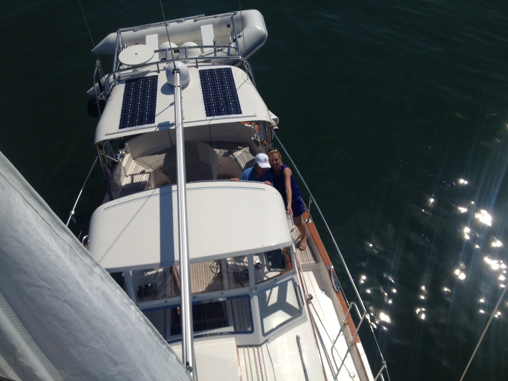 And yes, Frank taking pictures while he's hanging out in the mast.