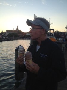 Frank ate ice cream . . . 