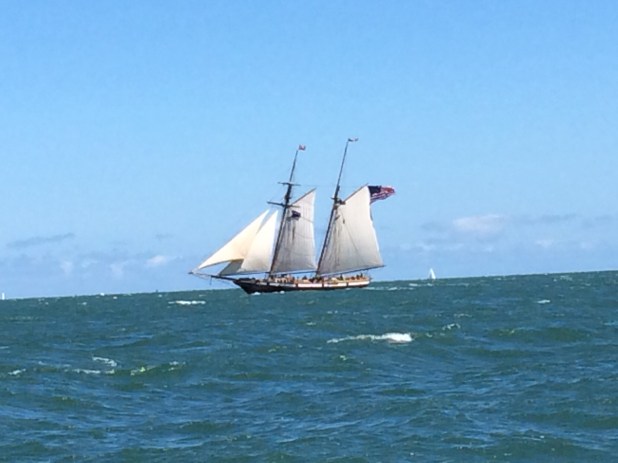 We saw this beautiful ship along the way.