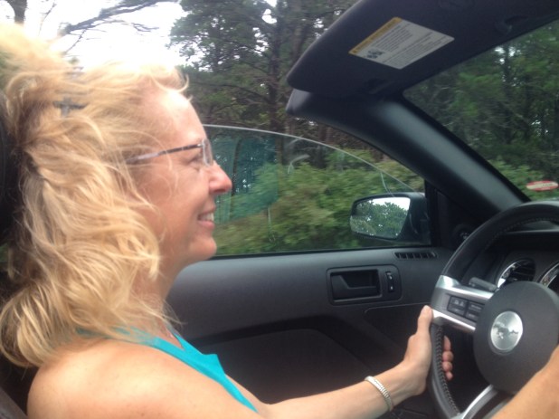 If I'd known we were getting a convertible, I probably would have pulled my hair back. Feeling a bit like a golden retriever. . . but in a good way!