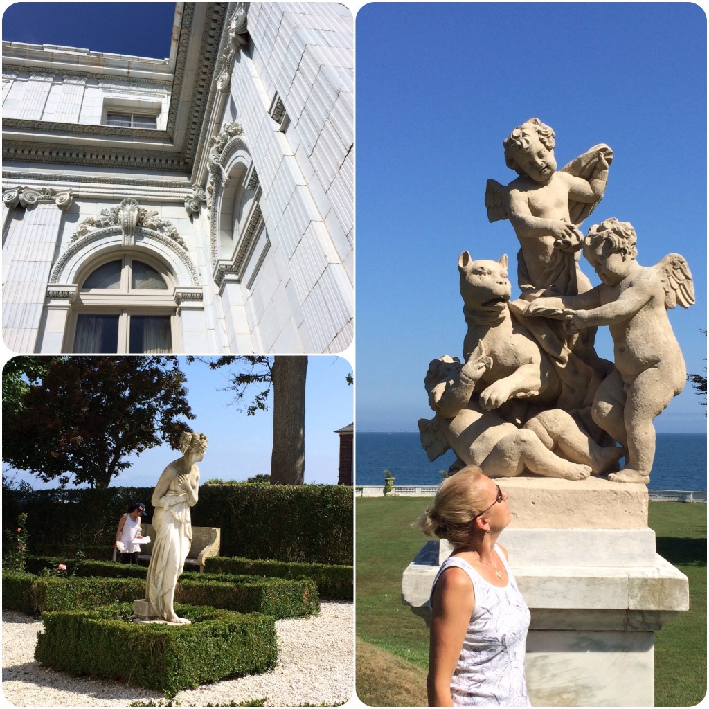 The Mansion Tour: The grounds of Rosecliff. I have NO idea what that sculpture is.