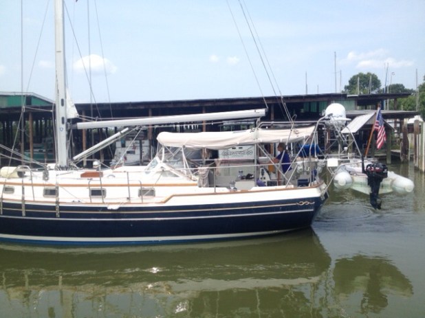 Pulling out of the marina