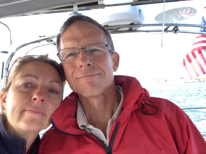 This was an emotional trip across the bay . . . letting go of our live-aboard life for now.