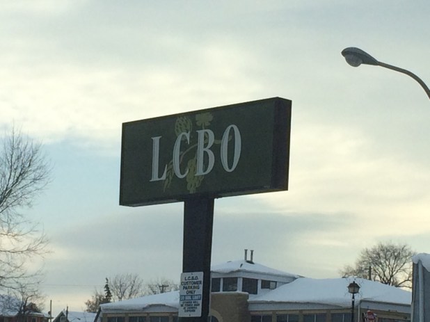 And you have to learn about the important things like local lingo and signage. This is the Liquor Control Board of Ontario - the liquor store. You can find Jamesons, but you have to hunt for it in all the Canadian Club. 